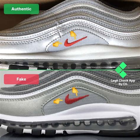 gold nike air max 97 original vs fake|air max 97s all black.